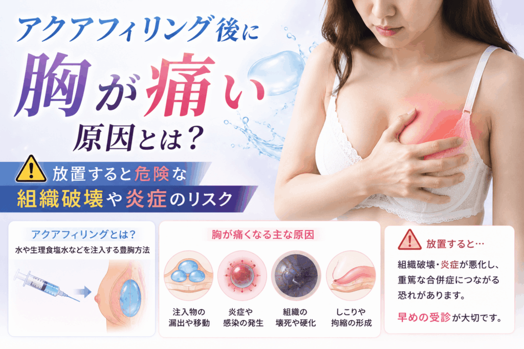 アクアフィリング 胸が痛い