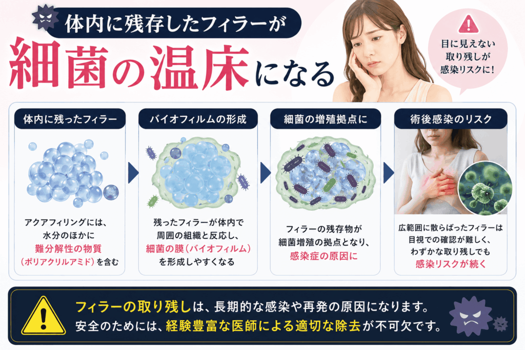 アクアフィリング豊胸後 感染