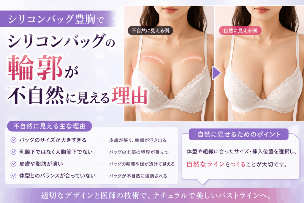 シリコンバッグ デコルテ不自然