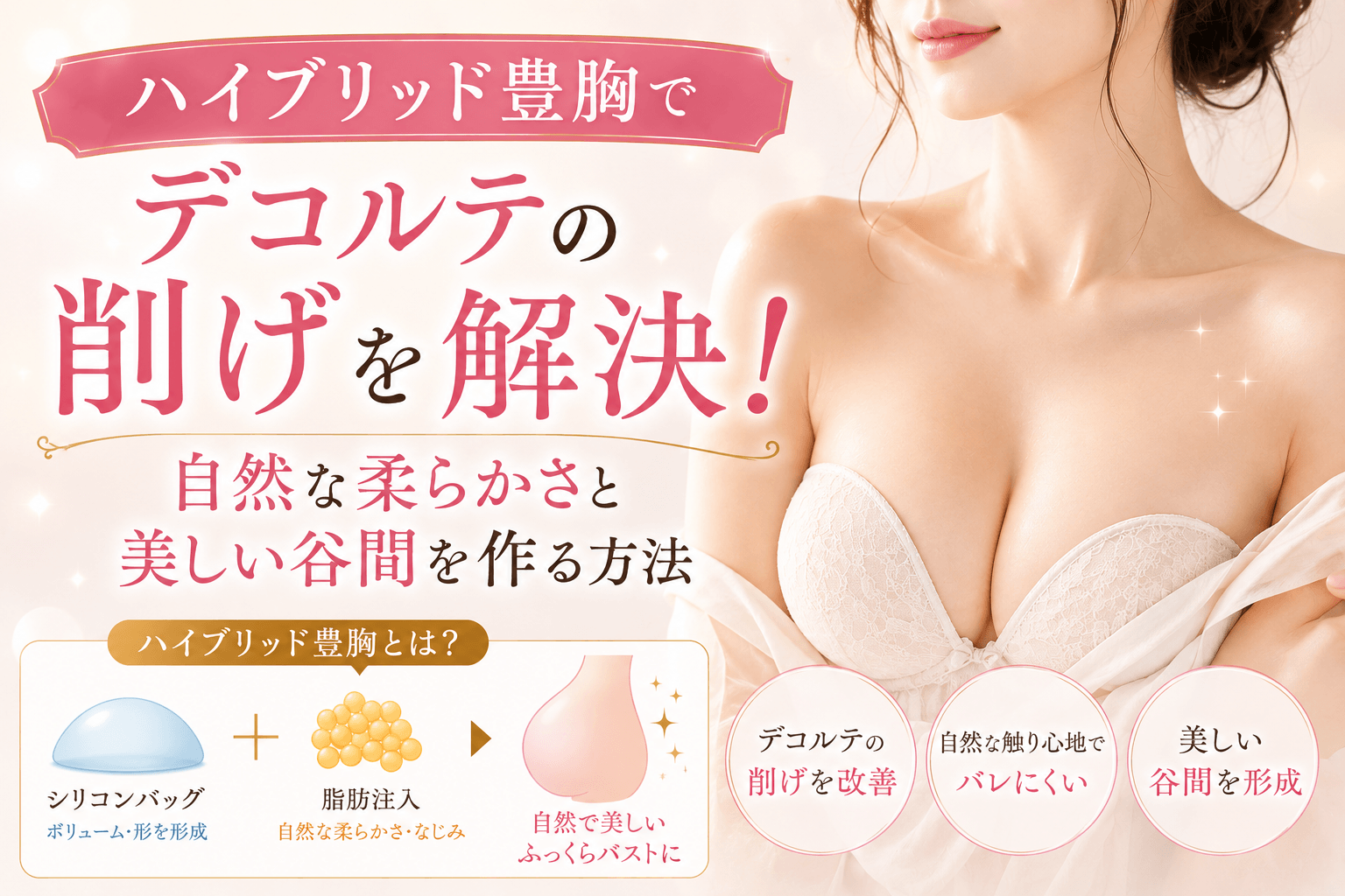 ハイブリッド豊胸 デコルテ