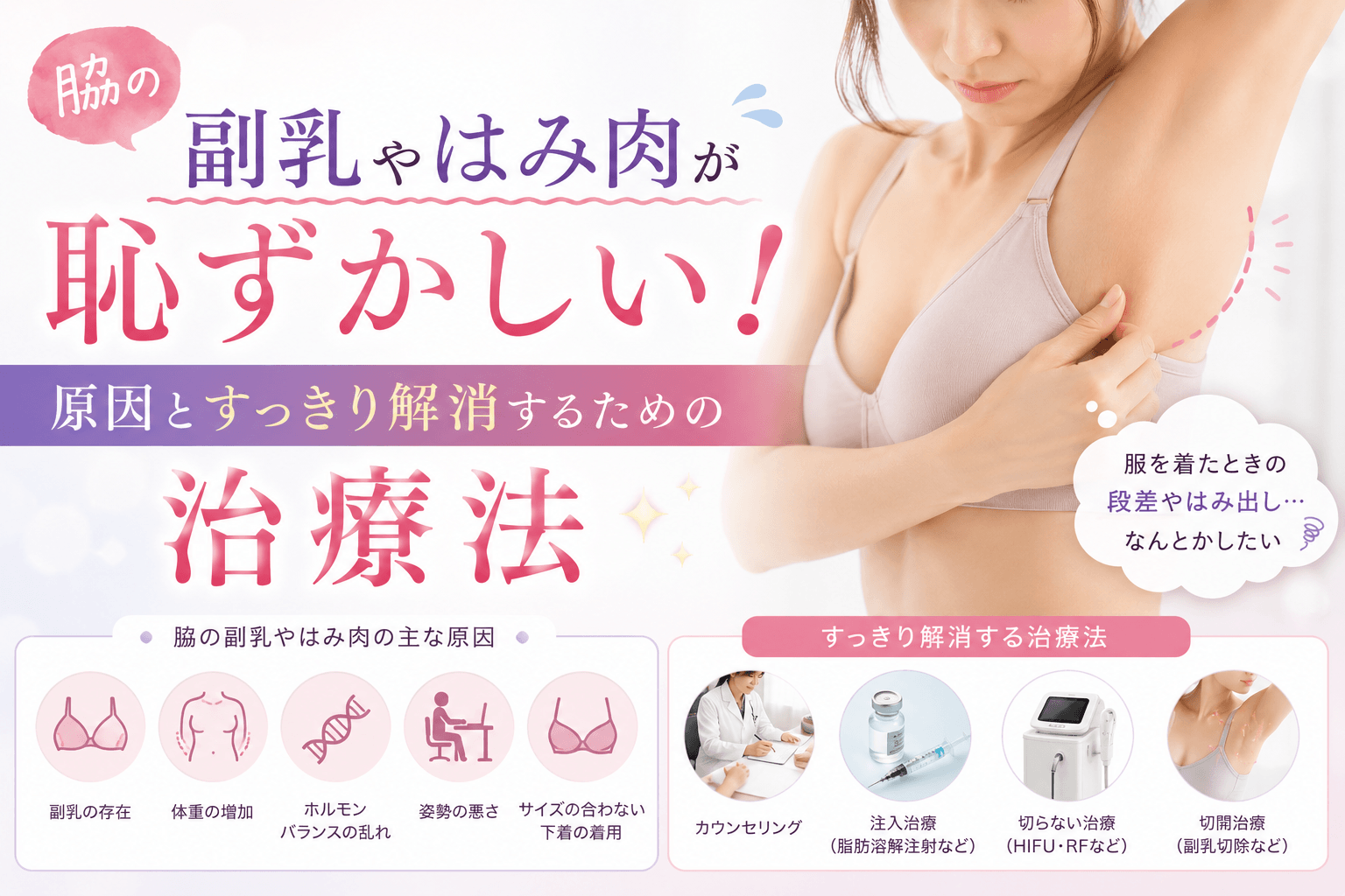 副乳 はみ肉 恥ずかしい