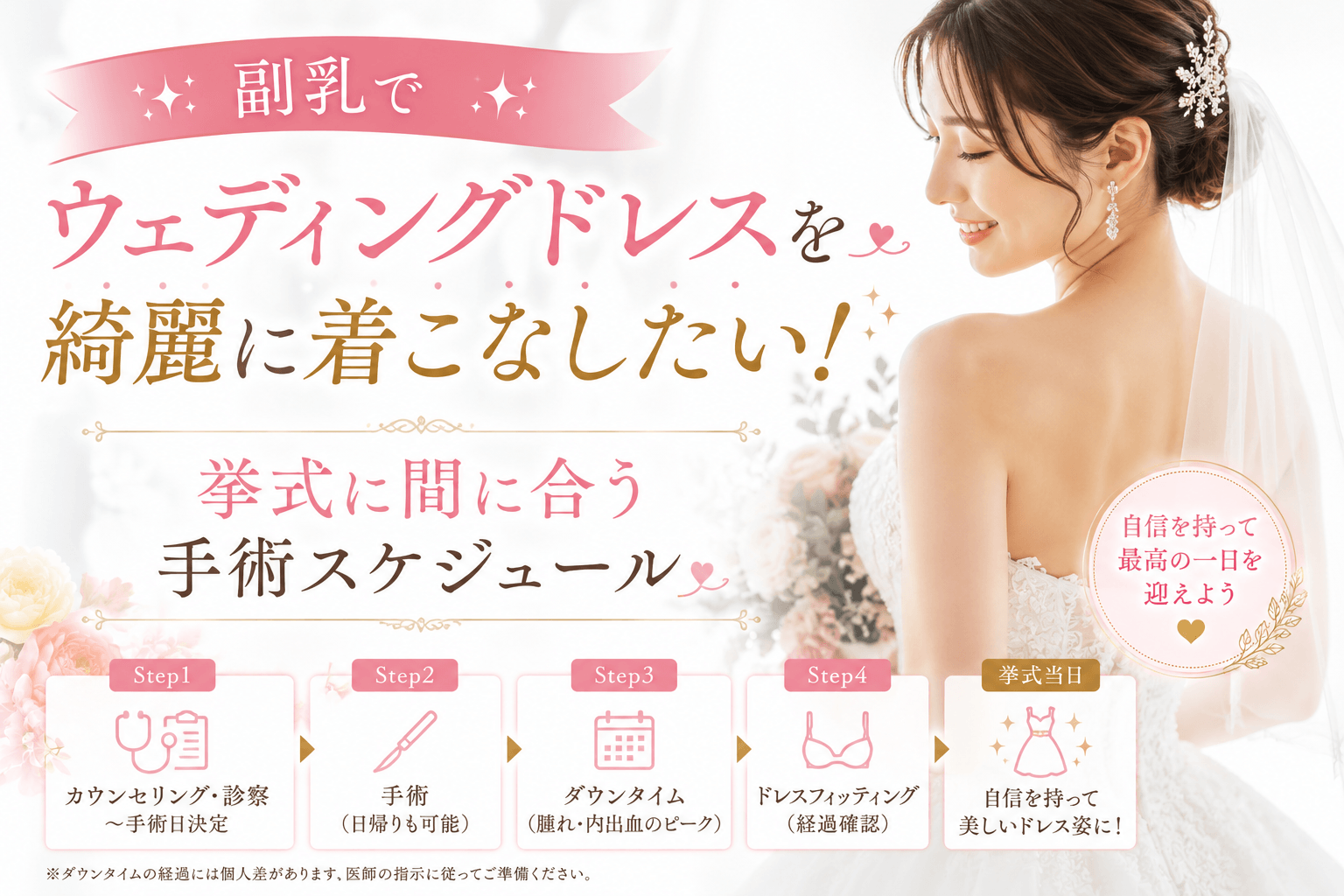 副乳 ウェディングドレス