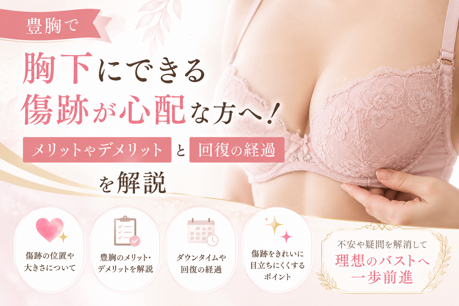 豊胸 胸下 傷