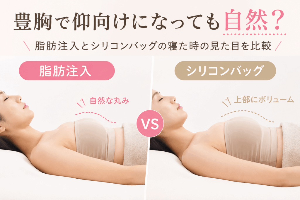 豊胸仰向け