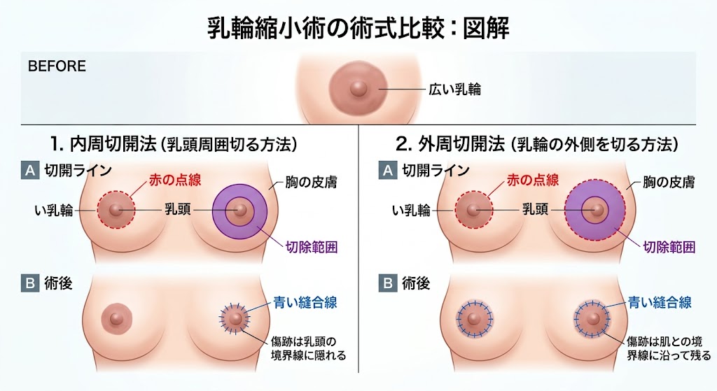 乳輪縮小