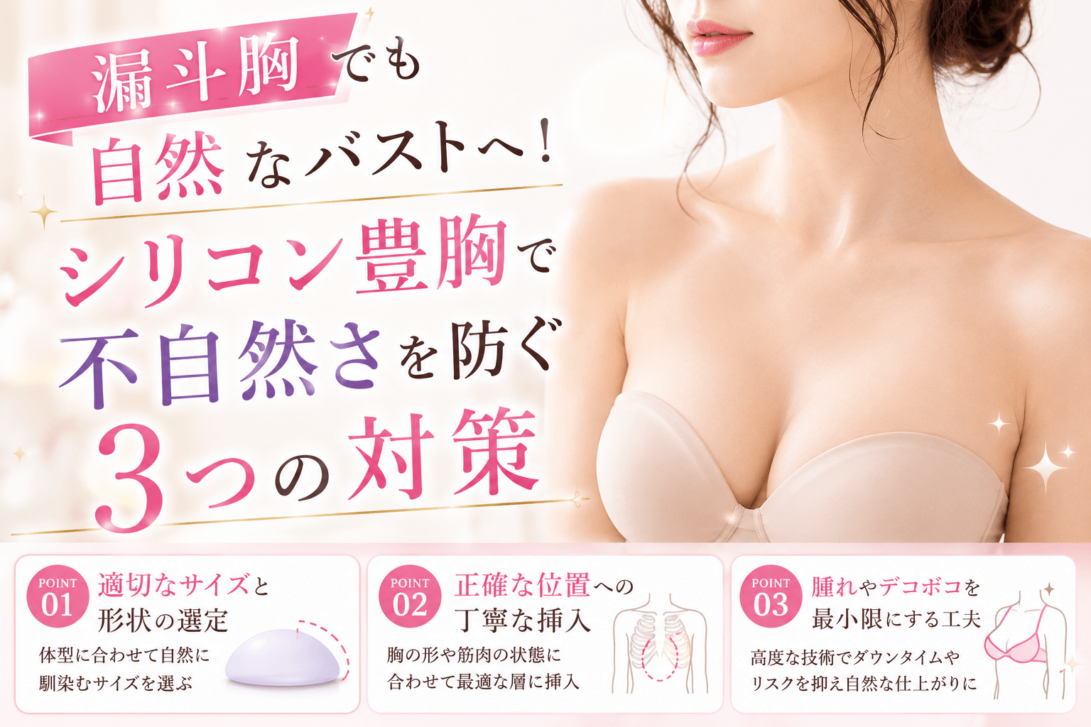 漏斗胸 シリコン豊胸