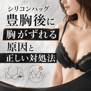 シリコンバッグ豊胸後　胸がずれる
