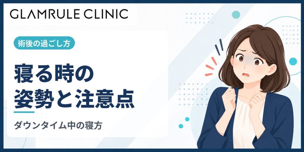 切開フェイスリフトで寝る時の正しい姿勢とダウンタイム中の注意点