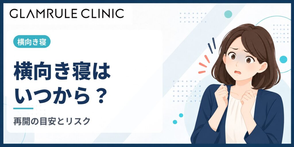 切開フェイスリフト後の横向き寝の時期とリスクと注意点